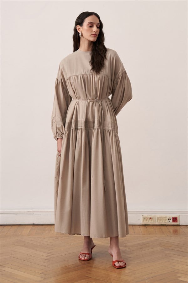 Soho Voile Dress Mink Color