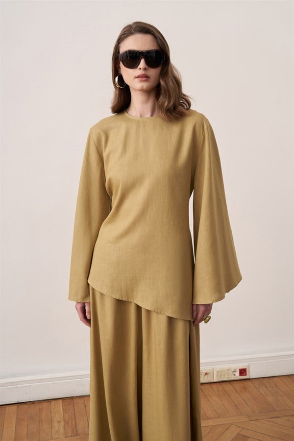 Sole Pantolonlu Keten Takım Olive
