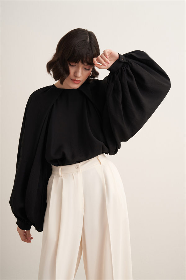 Taleen Geniş Paça Palazzo Pantolon Ekru