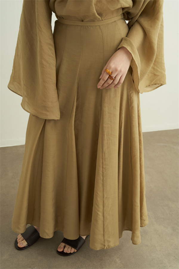 Tyra Kup Dikişli Etek Olive