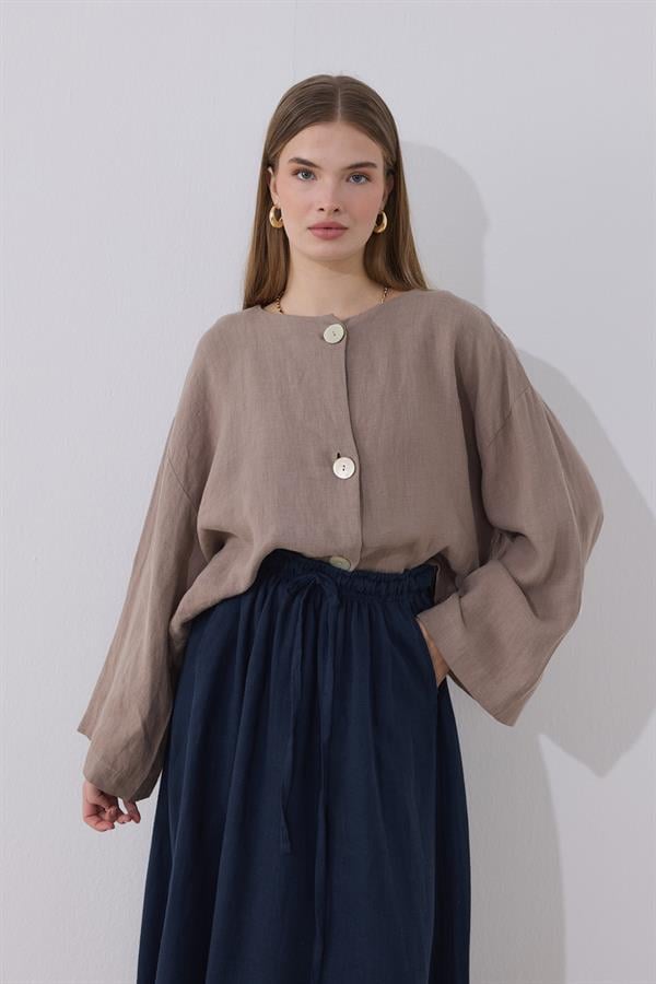 Mona Keten Ceket Vizon