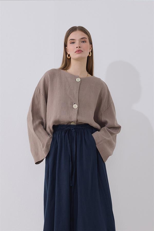 Mona Keten Ceket Vizon