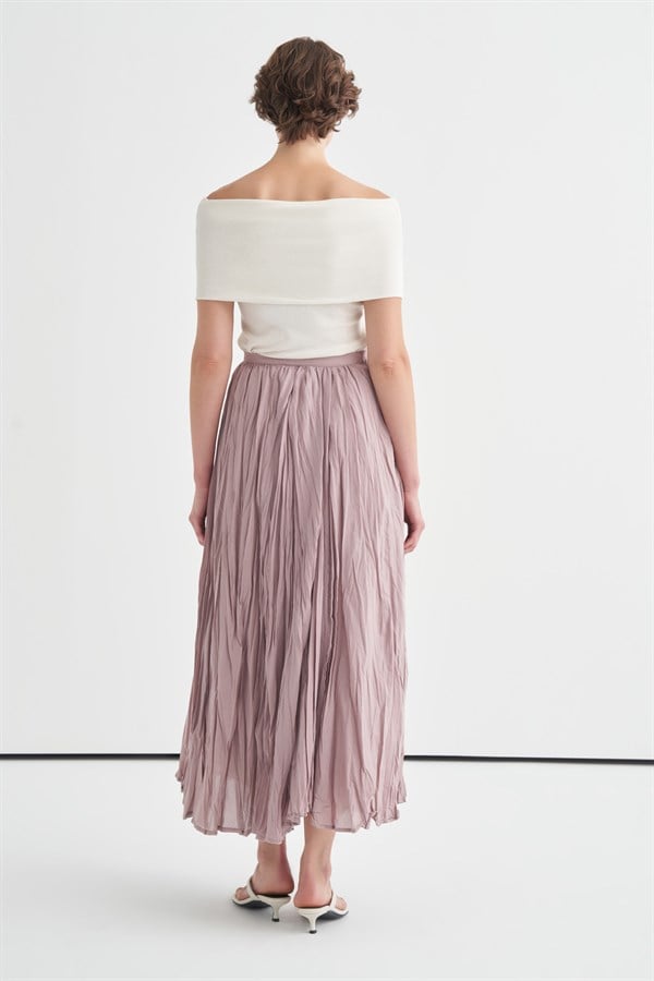 Lilac Voile Crush Skirt 