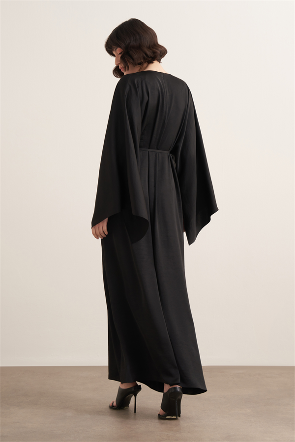 Yasira Saten Elbise Siyah