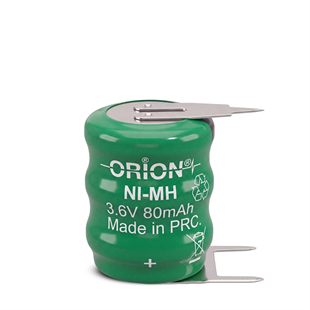 Orion 3 Bacaklı 3.6V 80mAh Ni-MH 3 Bacaklı Buton Pil 