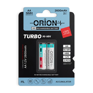 Orion AA 1.2V 2600mAh Ni-MH 2'li Paket Pil