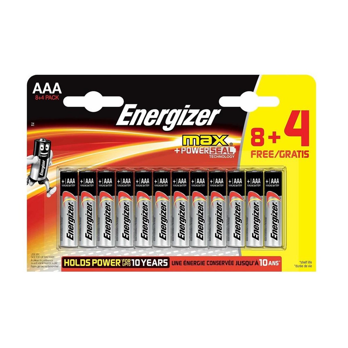 Energizer Alkaline Max Power Seal AAA İnce Pil 8+4'lü Paket