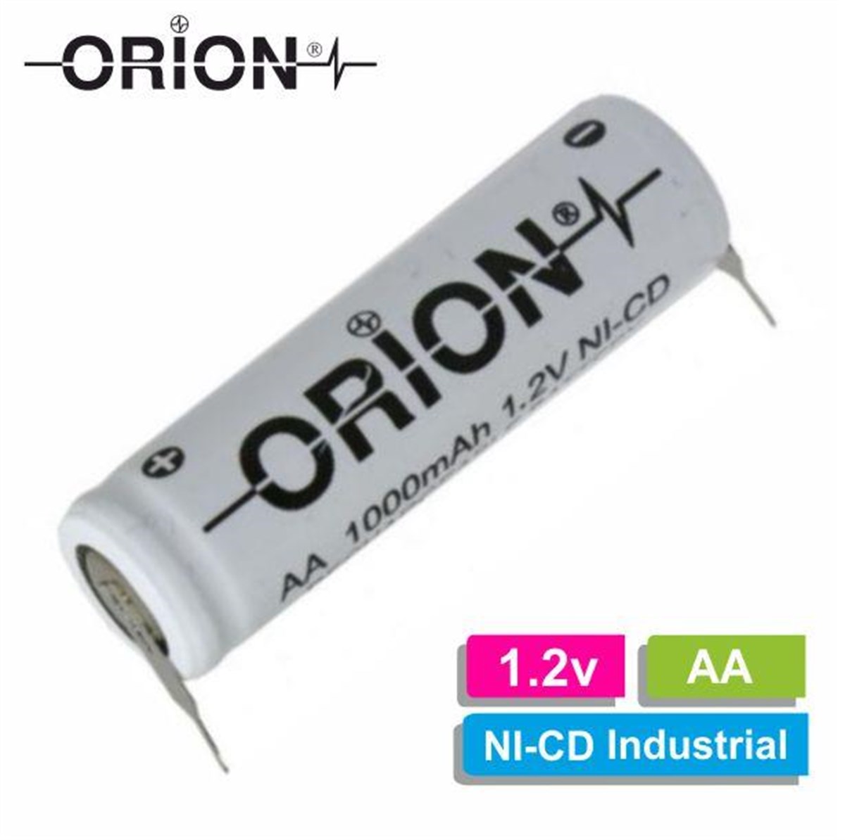Orion 1.2V Ni-Cd AA 1000mAh Şarj Edilebilir Kalem Pil 2 Ayaklı |  PilSitesi.com