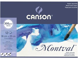 Canson Montval Suluboya Blok 12S 18X25 300G