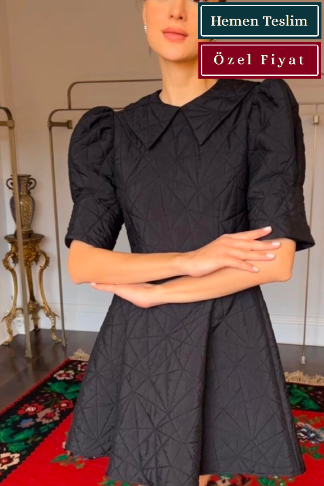 “Bianca” Siyah Mini