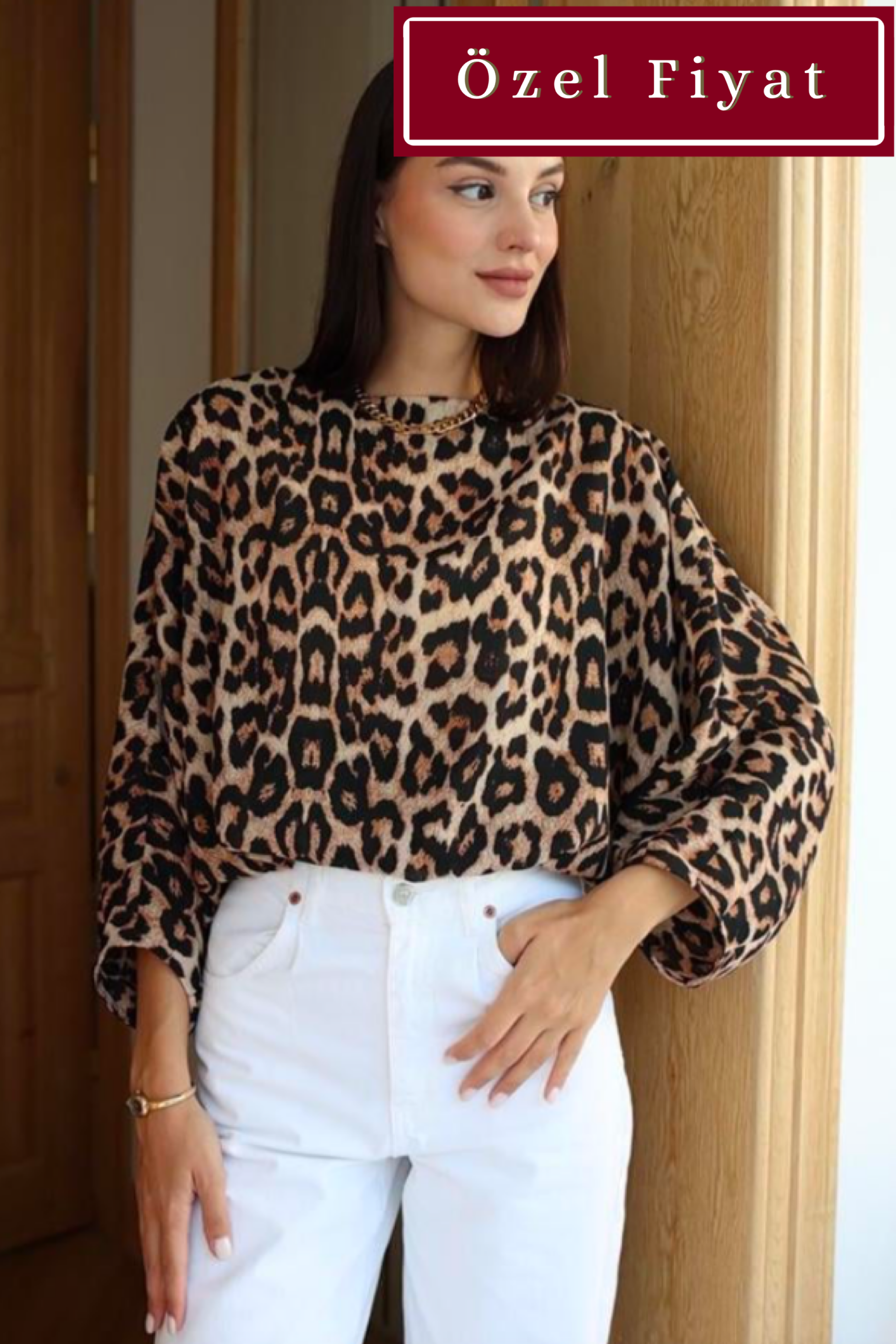 ‘Nazenin' Leopar Bluz