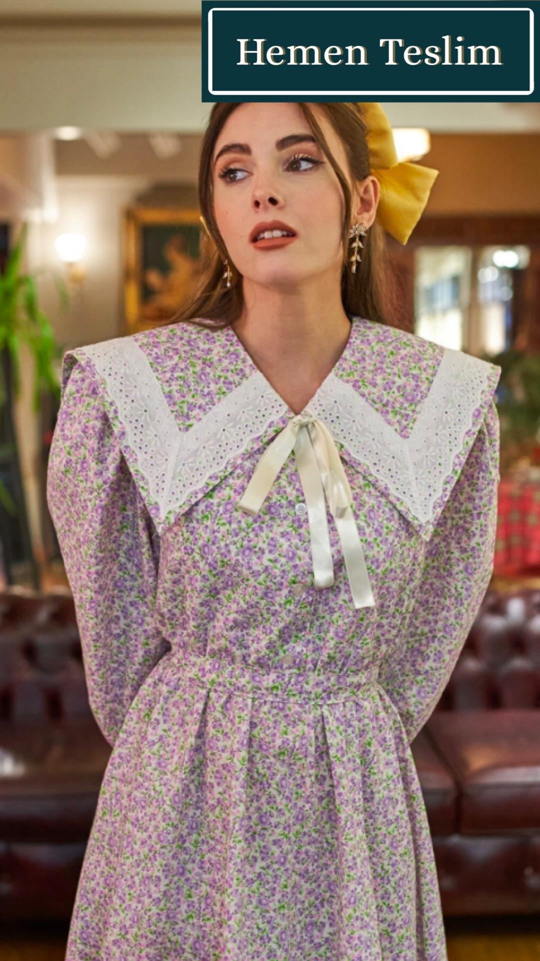 ''Feride'' Lila Çiçekli