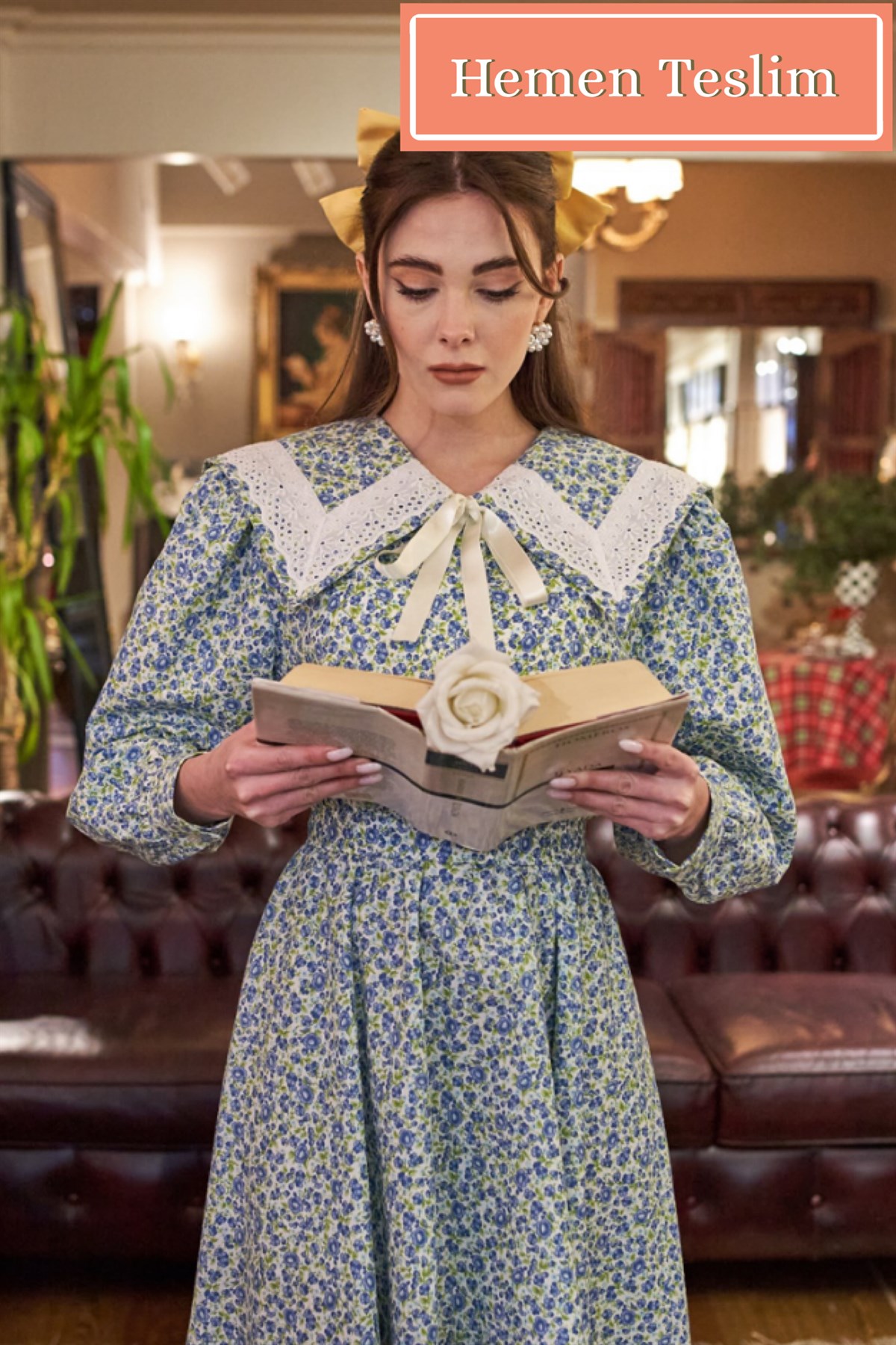 ''Feride'' Mavi Çiçekli