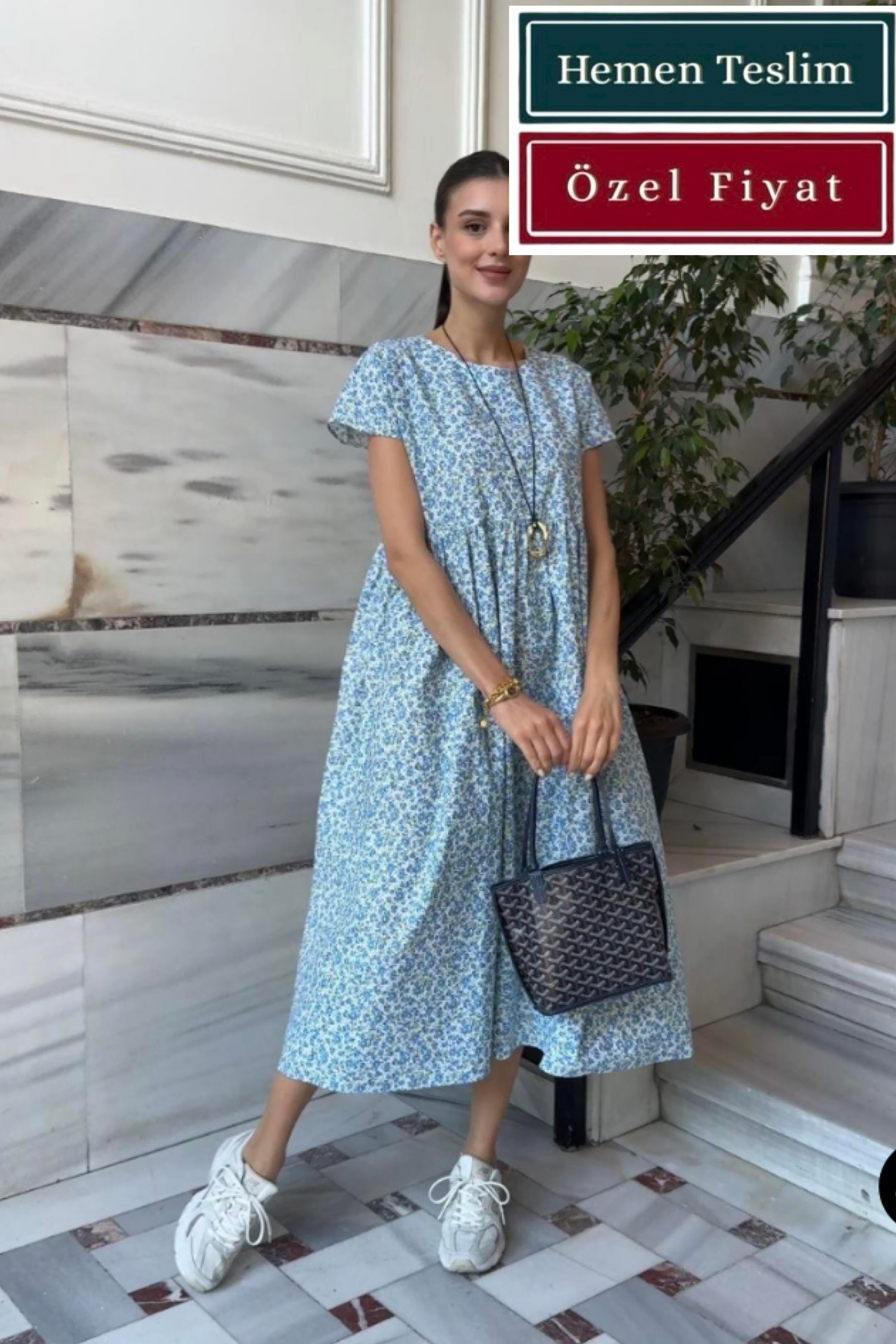 Mavi Fincan Piknik Midi