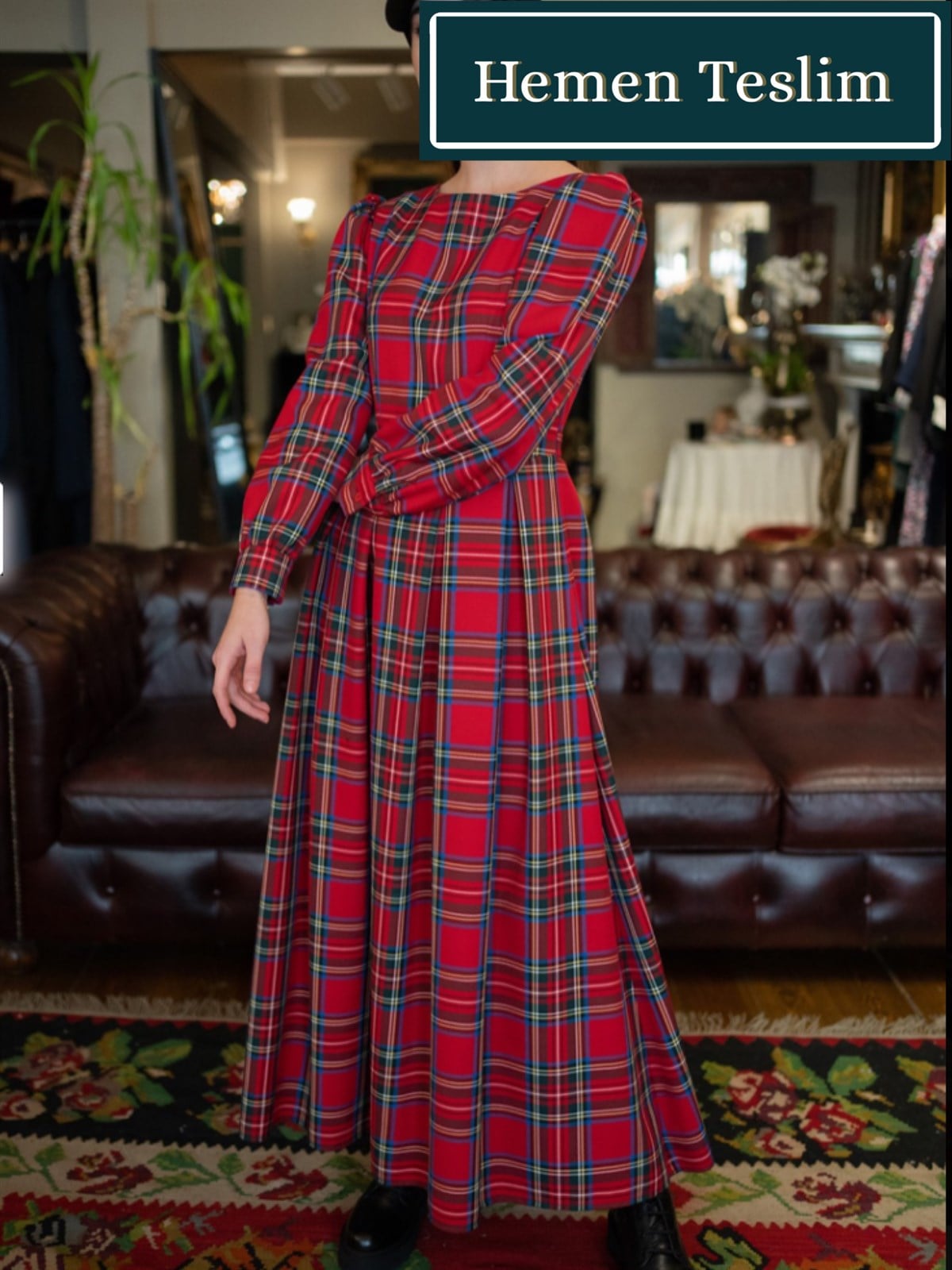 SCOTLAND MAXI  ELBİSE