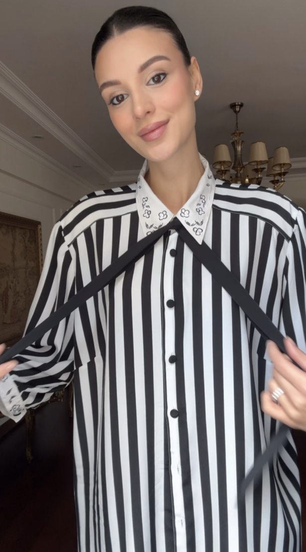 Vintage Çizgili Gömlek 