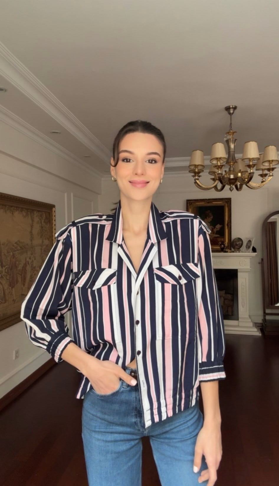 Vintage Çizgili Gömlek