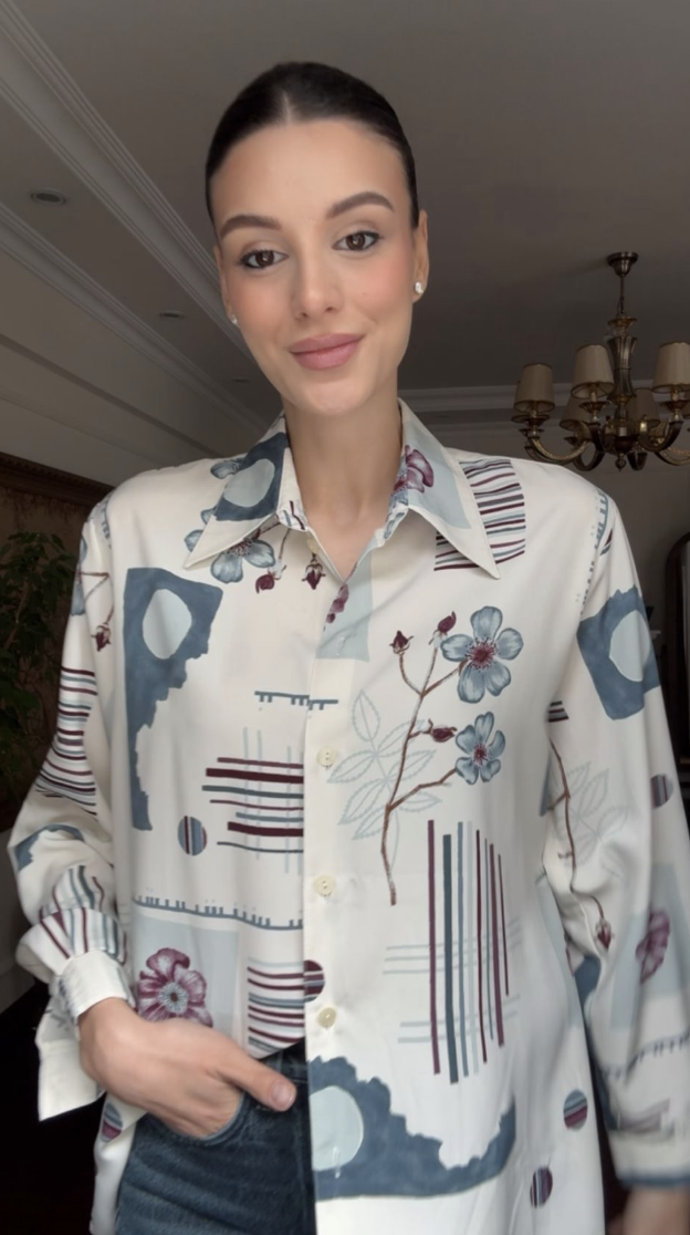 Vintage Çok Desenli Gömlek 