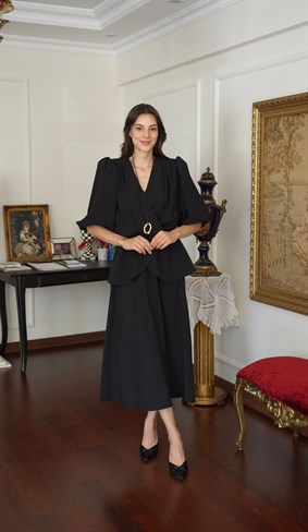 Peplum Takım Siyah