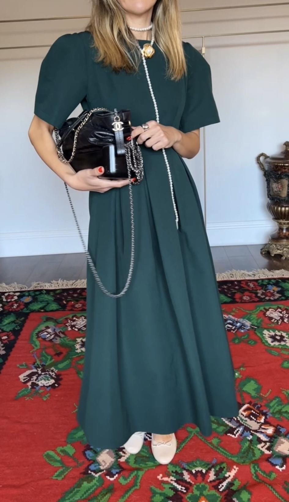 “Andrea” Yeşil Gabardin