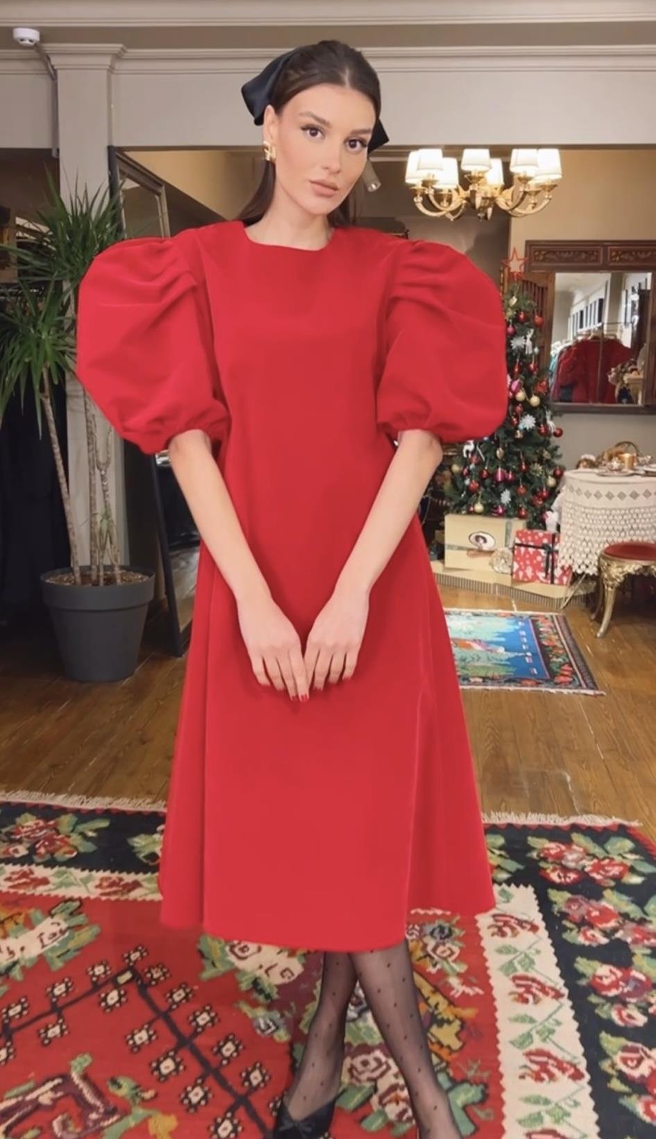 “Bella ” Kırmızı midi