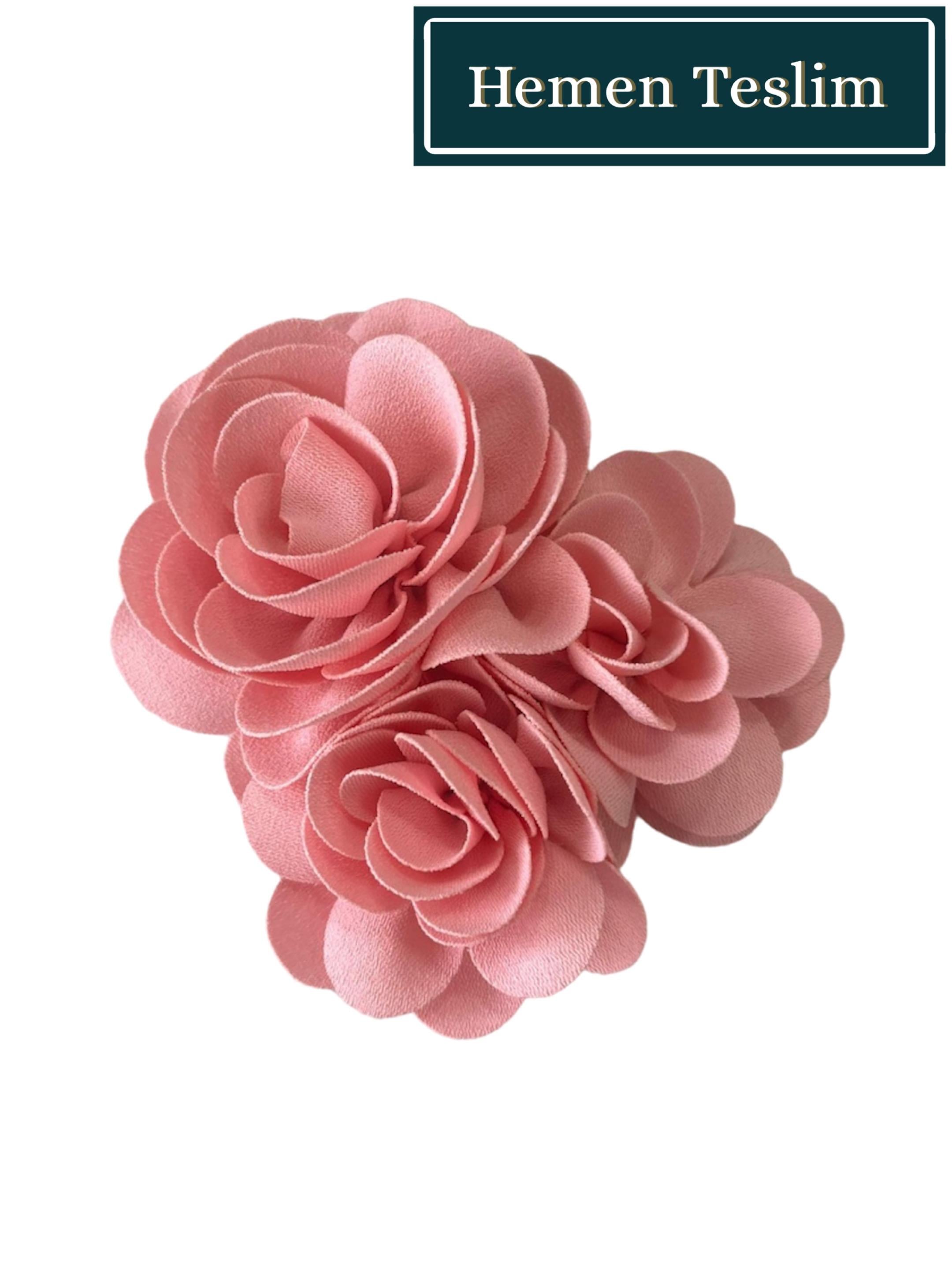 El Yapımı Açık Pembe Yaka Çiçeği