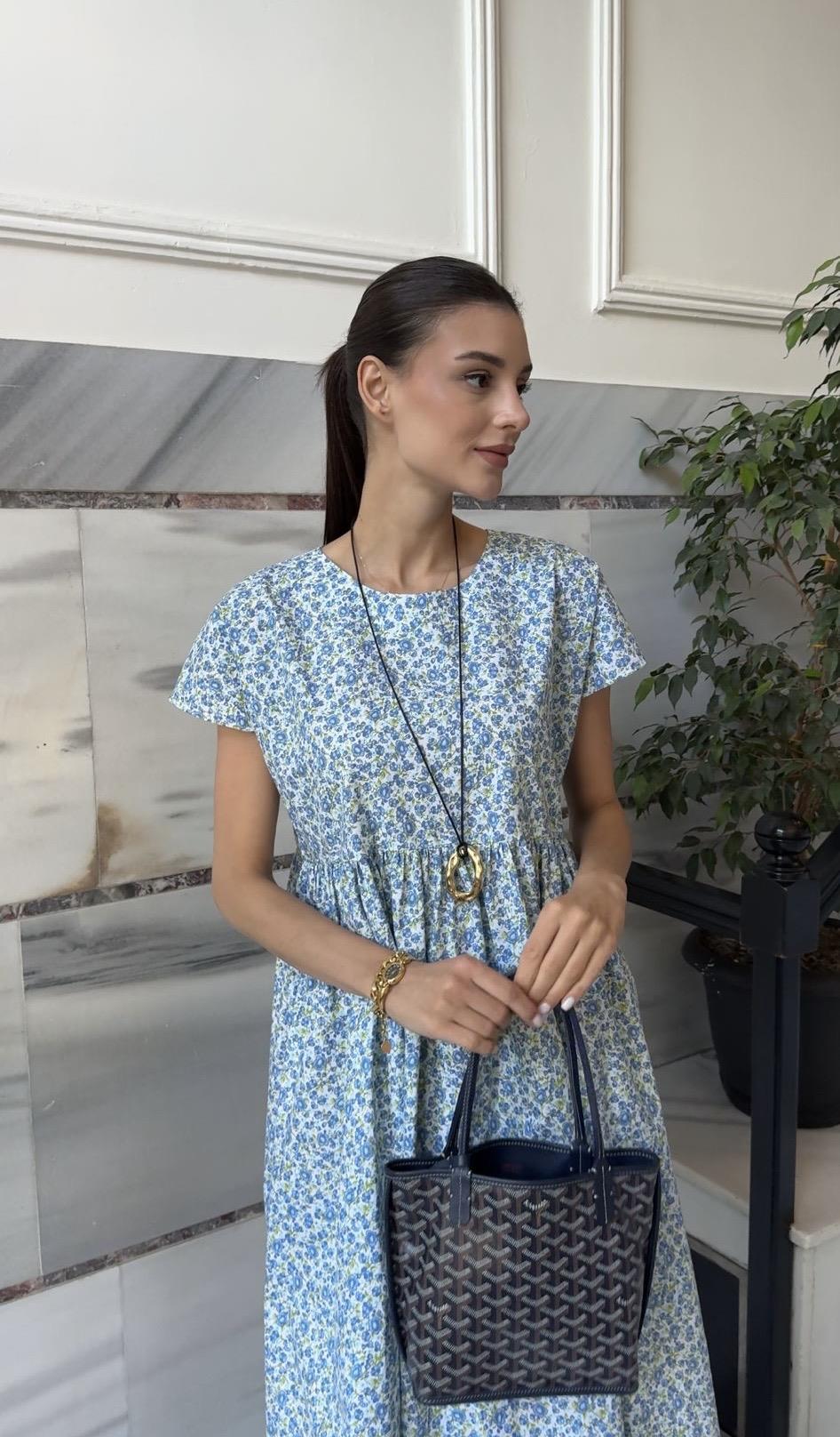 Mavi Fincan Piknik Midi
