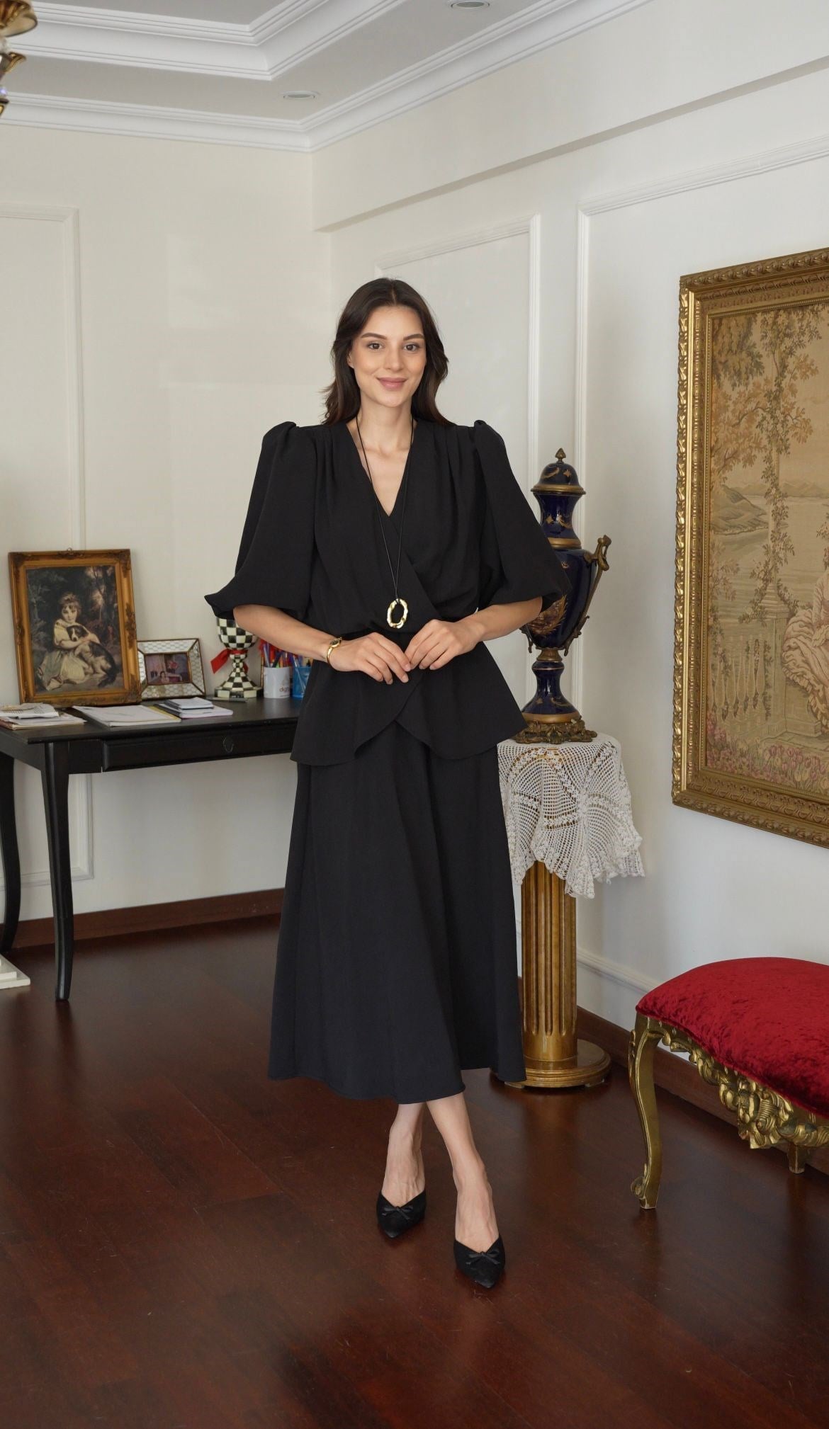 Peplum Takım Siyah