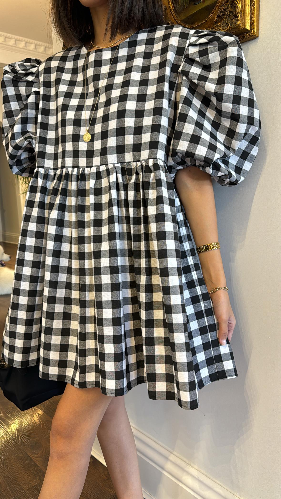 Siyah Pötikare Balon Kol 