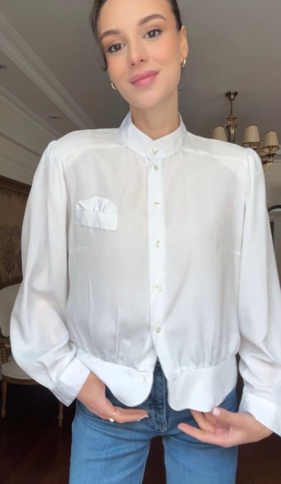 Vintage Cep Detaylı Gömlek
