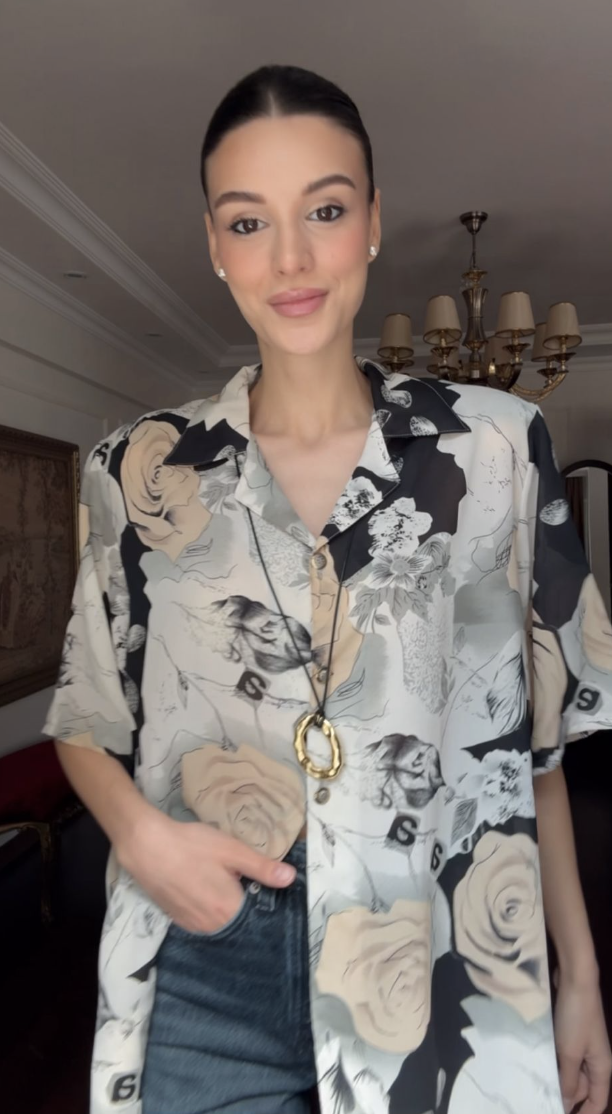 Vintage Çok Desenli Gömlek