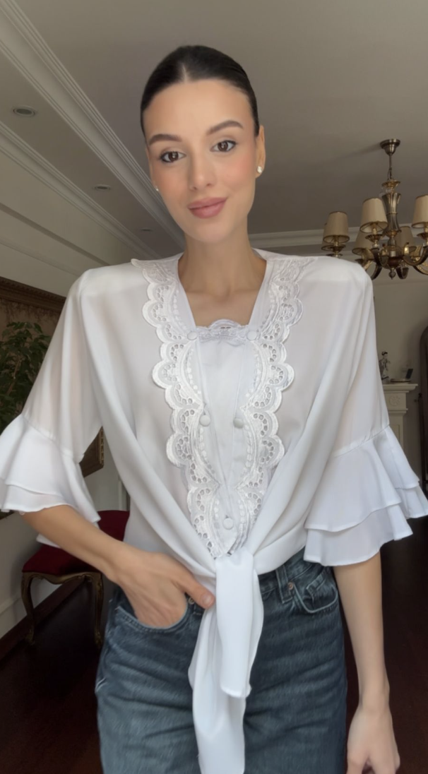 Vintage Çok Teknikli Gömlek 