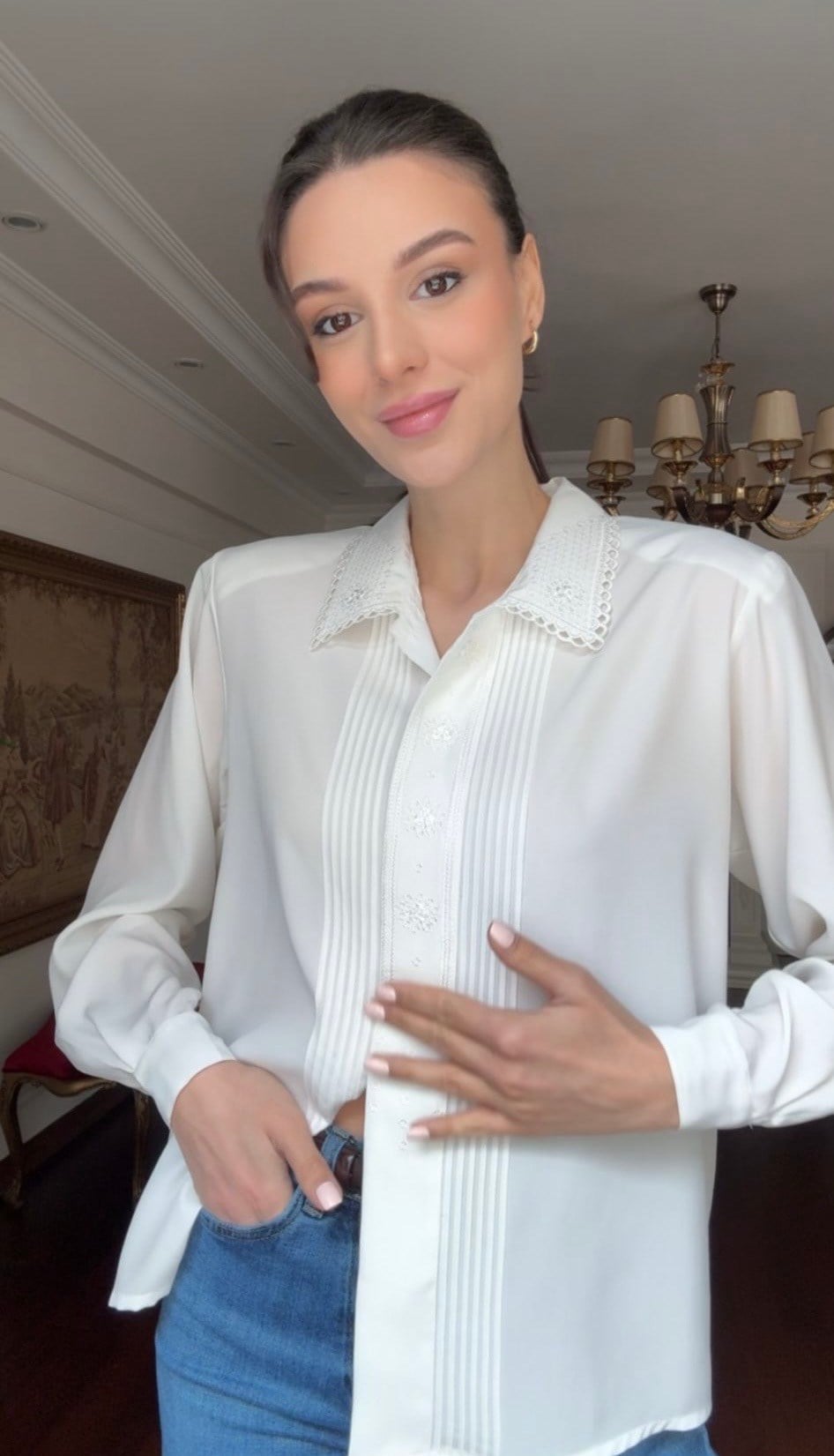 Vintage Çok Teknikli Gömlek