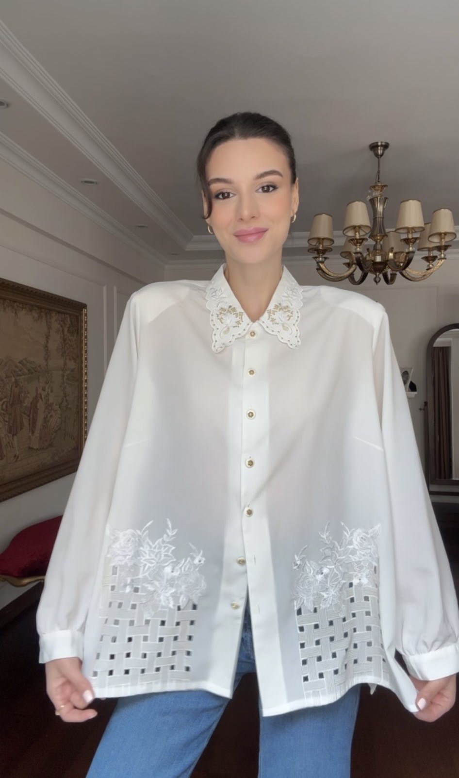 Vintage Colber Detaylı Gömlek