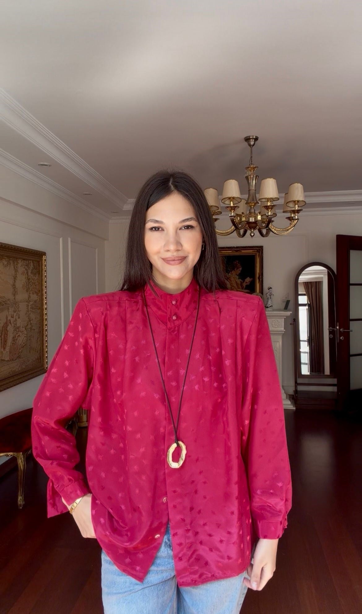 Vintage Jakarlı Gömlek 