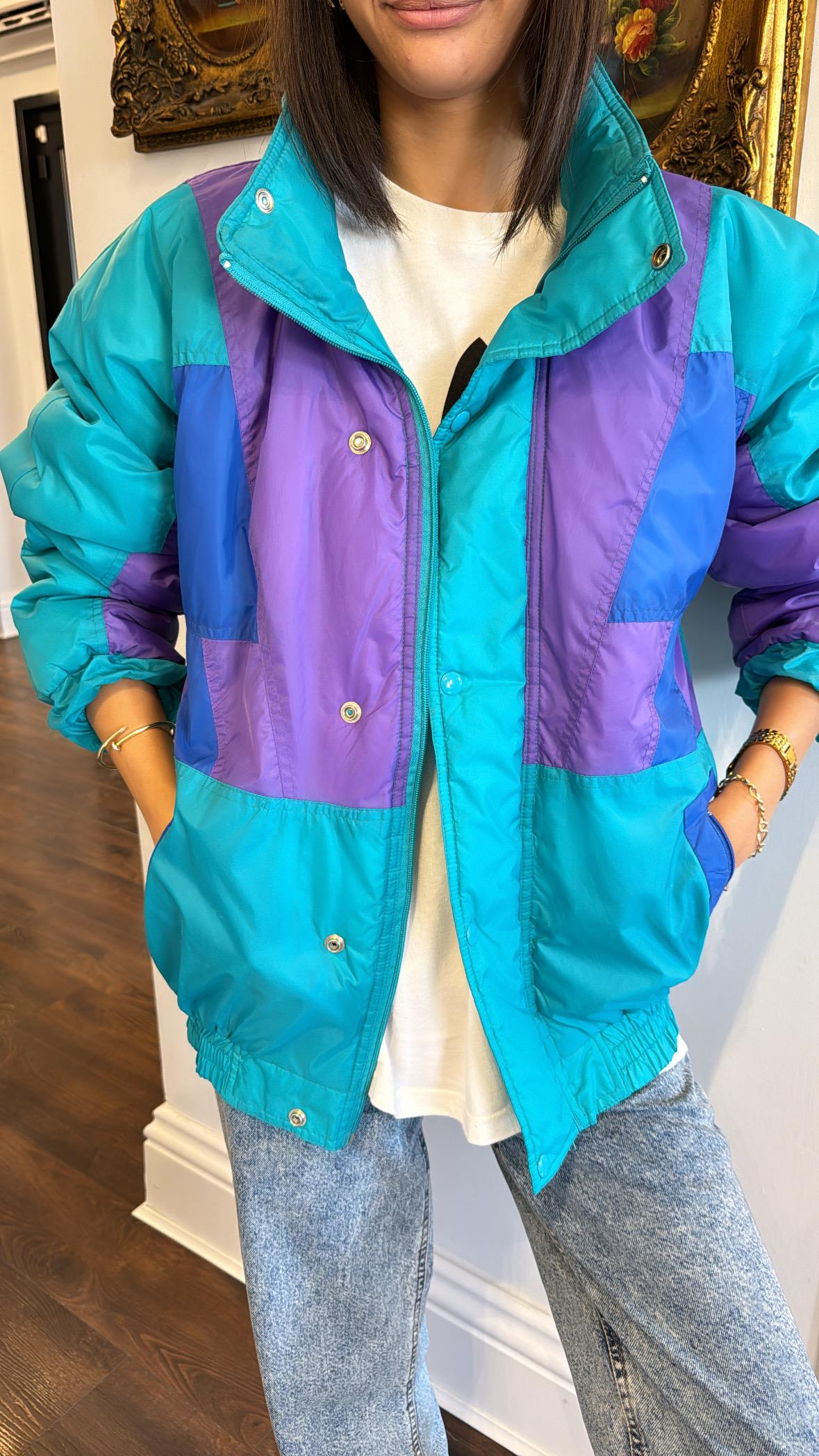 Vintage Mavi Bomber Mont