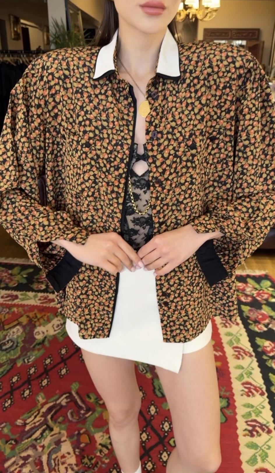 Vintage Minik Floral Gömlek