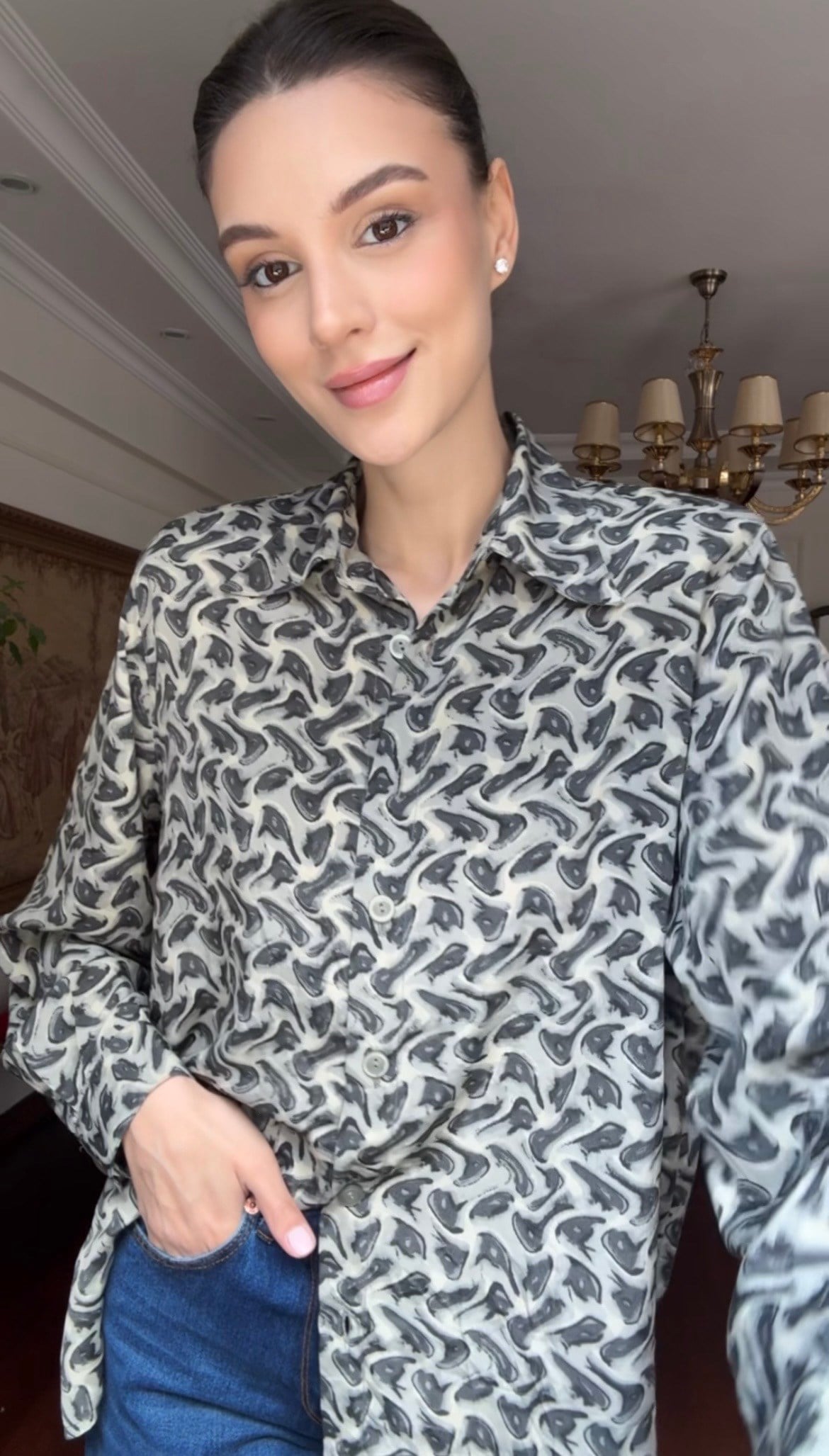 Vintage Monogramik  Gömlek 