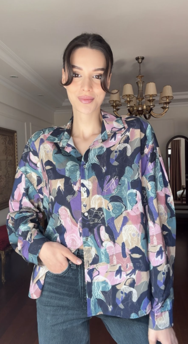 Vintage Retro Style Gömlek