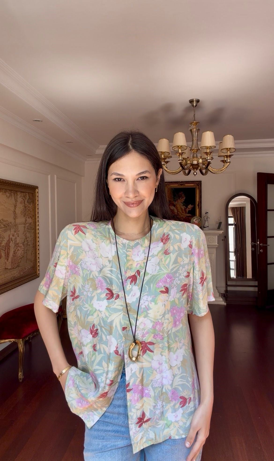 Vintage  Soft Desenli Gömlek 