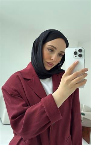 Astarsız Yazlık Keten Ceket Bordo