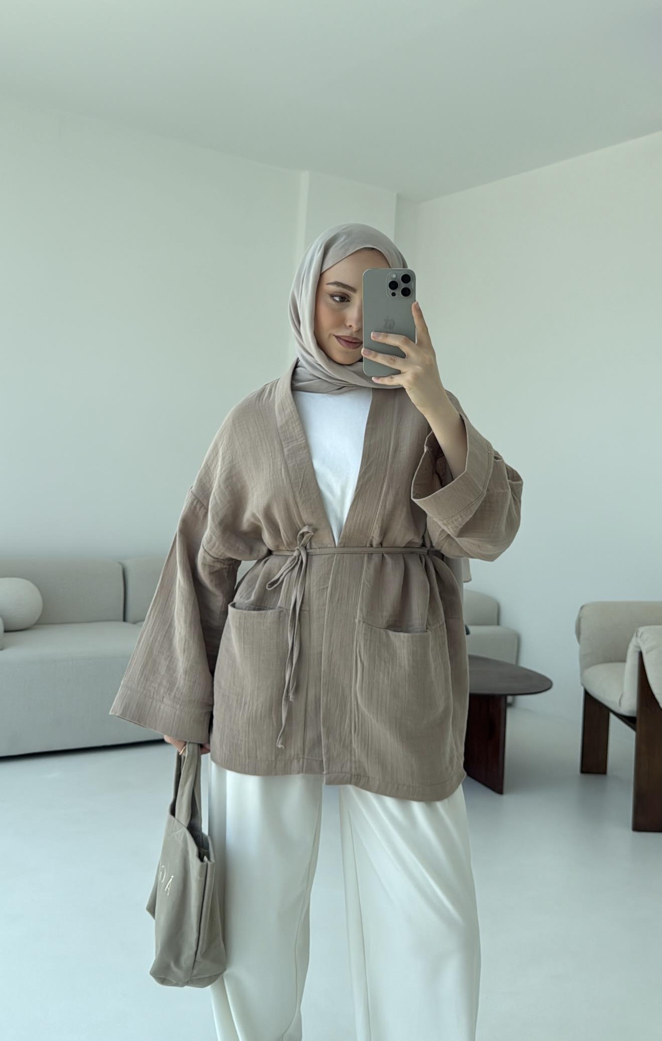 Müslin Kimono Vizon