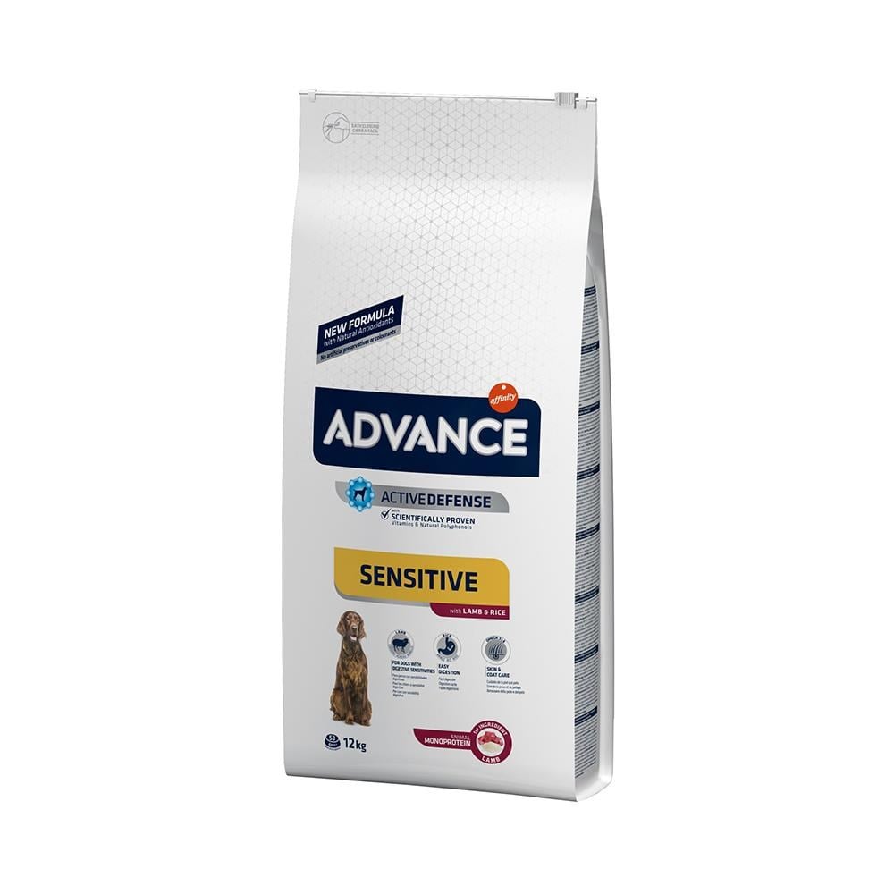 Advance Sensitive Kuzu Etli ve Pirinçli Hassas Yetişkin Köpek Maması 12 kgAdvance