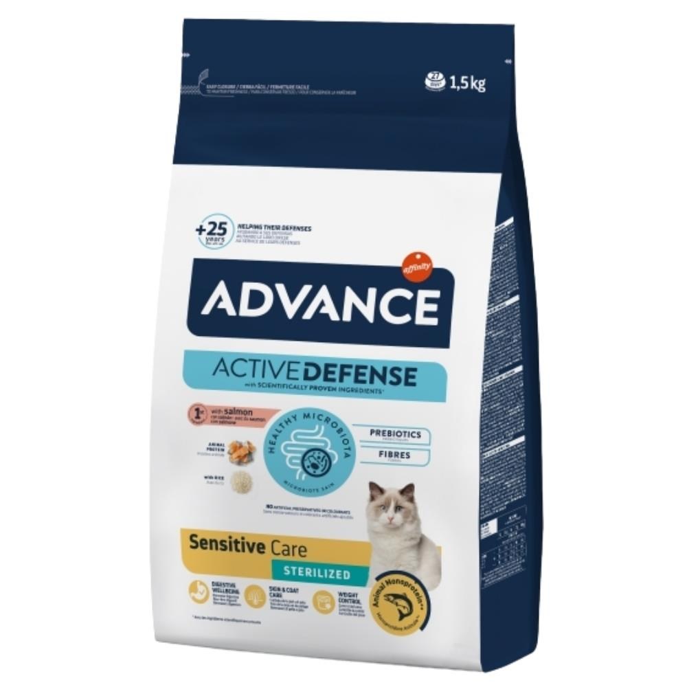 Advance Sensitive Somonlu Kısırlaştırılmış Kedi Maması 1,5 kgAdvance