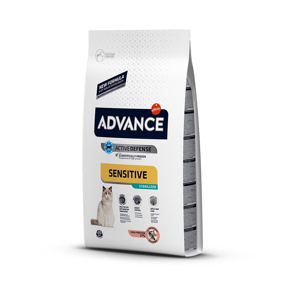 Advance Sensitive Somonlu Kısırlaştırılmış Kedi Maması 1,5 kgAdvance