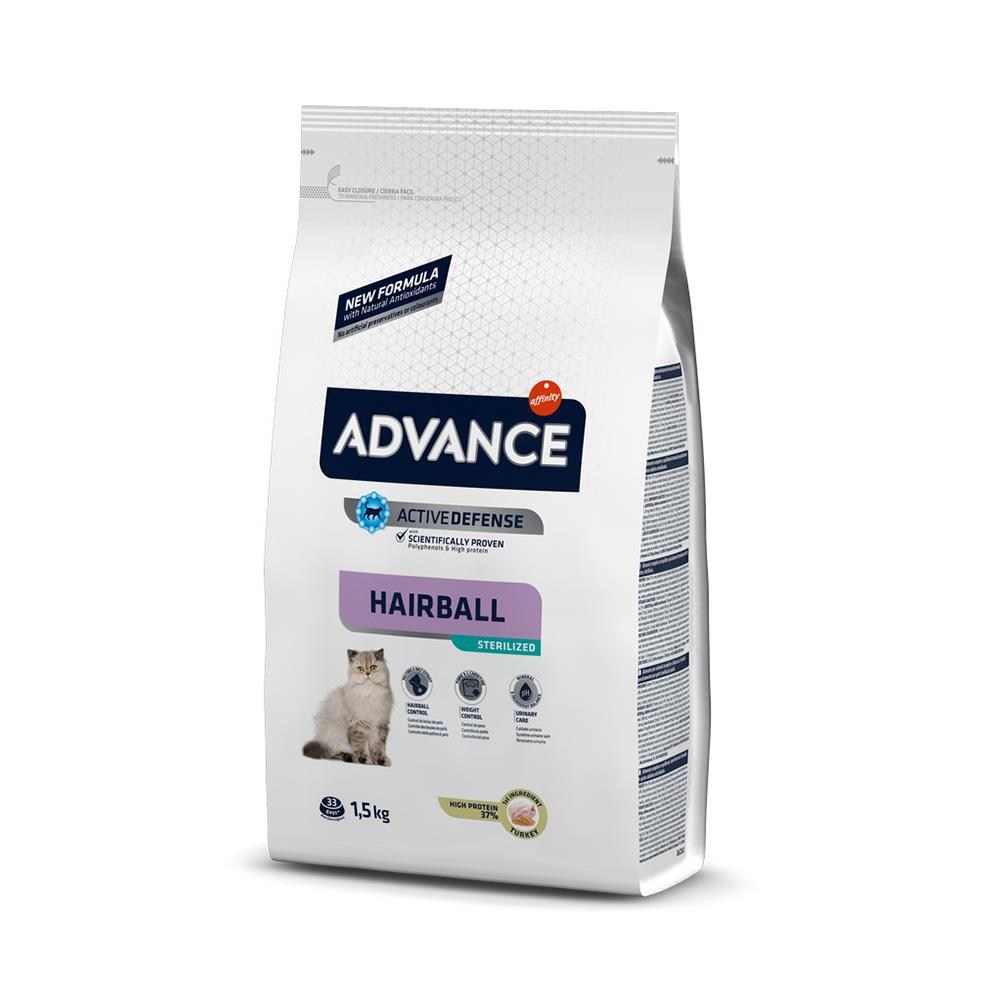 Advance Sterilised Hindili Hairball Kısırlaştırılmış Kedi Maması 1,5 kgAdvance