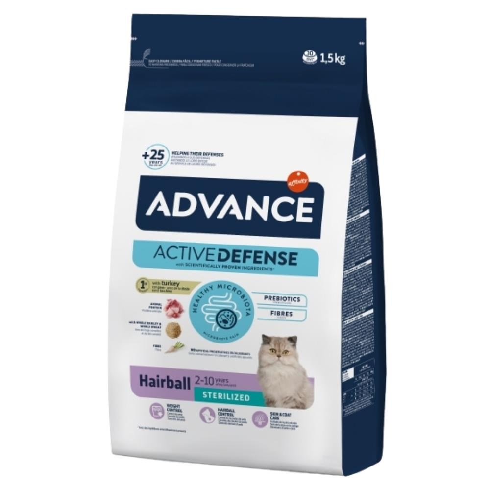 Advance Sterilised Hindili Hairball Kısırlaştırılmış Kedi Maması 1,5 kgAdvance