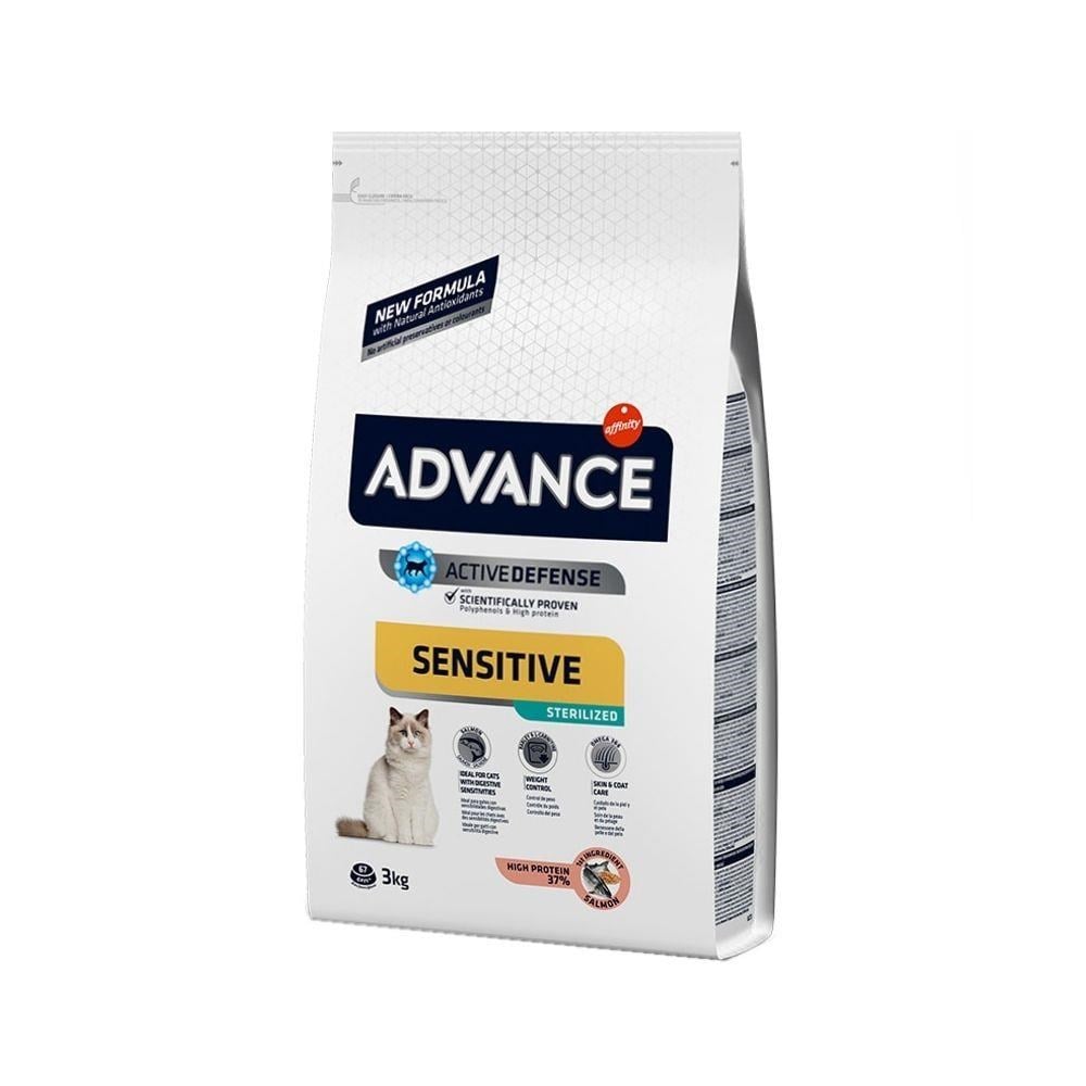 Advance Sterilized Somonlu Kısırlaştırılmış Hassas Yetişkin Kedi Maması 3 kgAdvance
