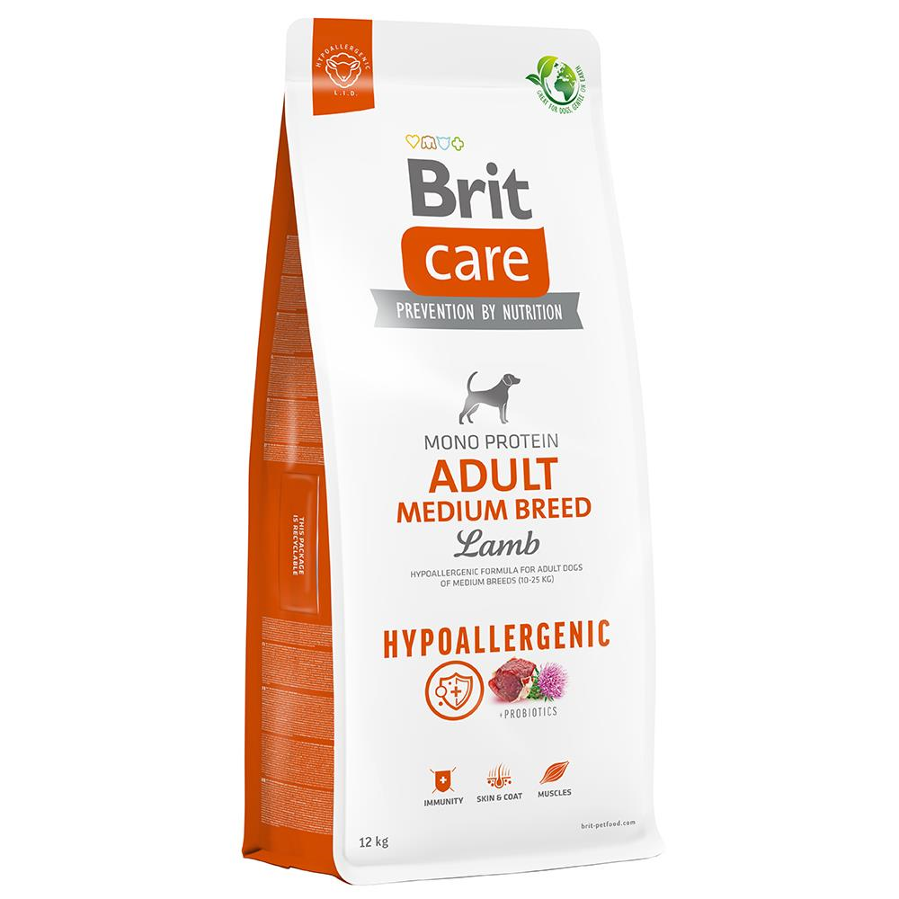 Brit Care Hipoalerjenik Medium Bread Kuzulu Yetişkin Köpek Maması 12 kgBrit Care