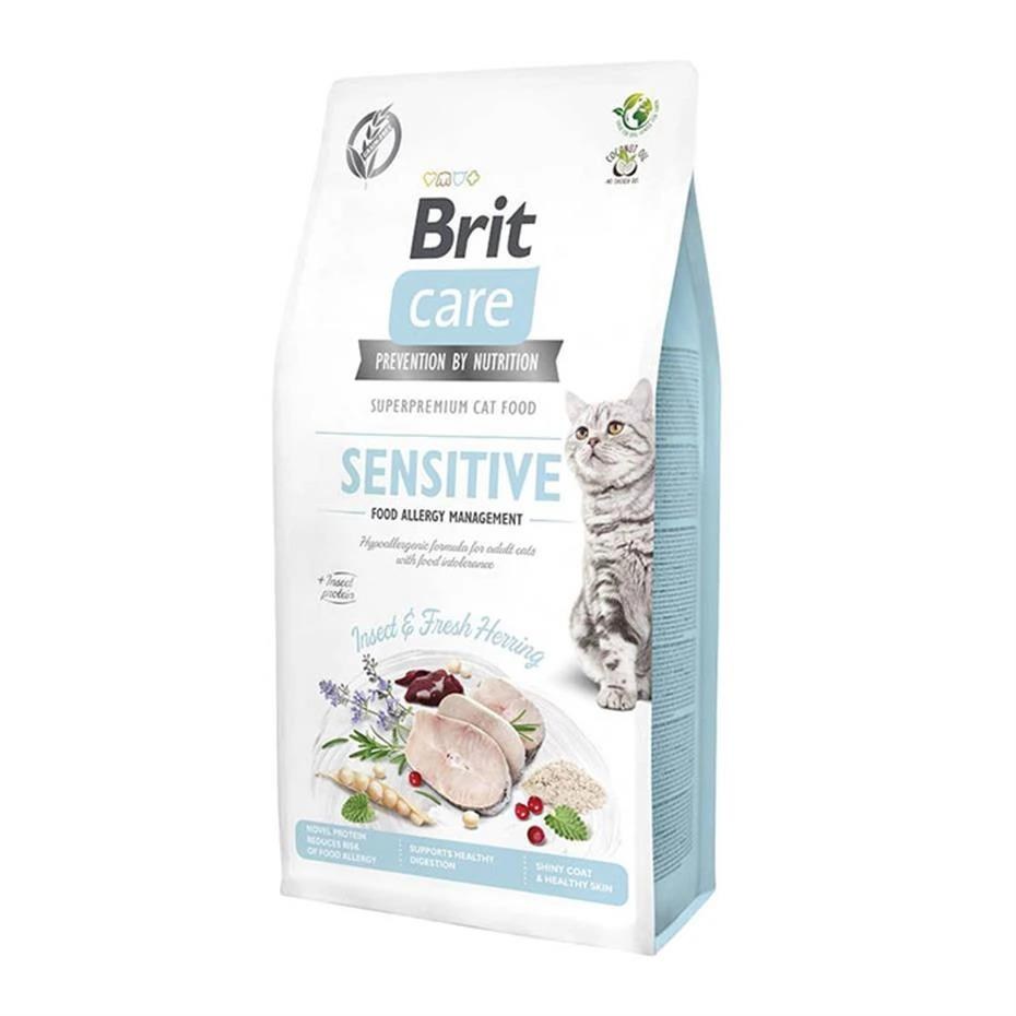 Brit Care Sensitive Böcek Proteinli ve Ringa Balıklı Yetişkin Kedi Maması 7 kgBrit Care